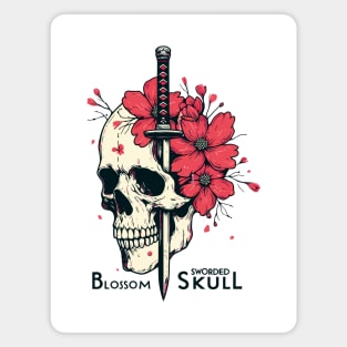 Sworded Blossom Skull Magnet